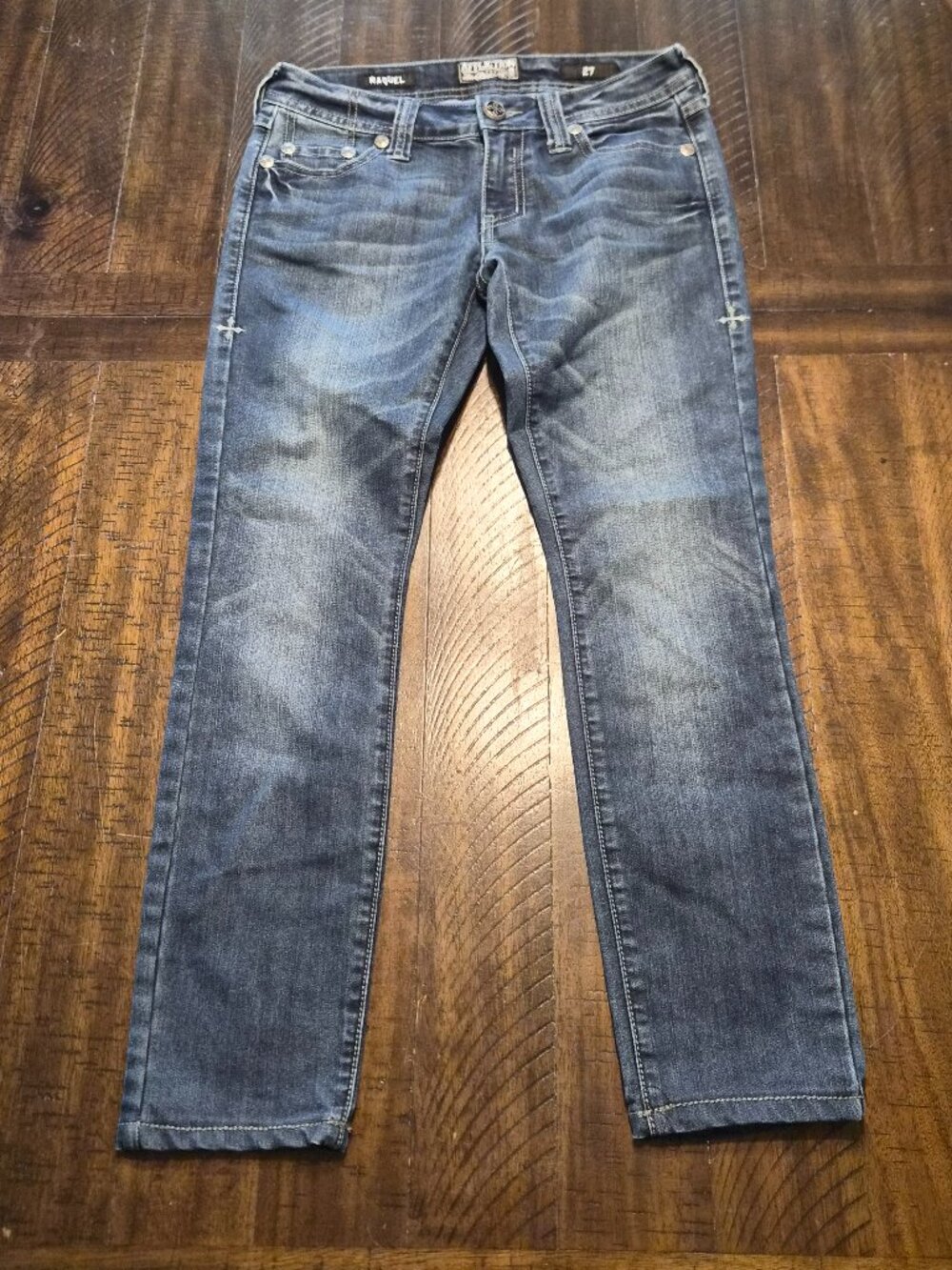 AFFLICTION Women's Denim Jeans RAQUEL Skinny Moto Jeans Size 27 Stretch G878